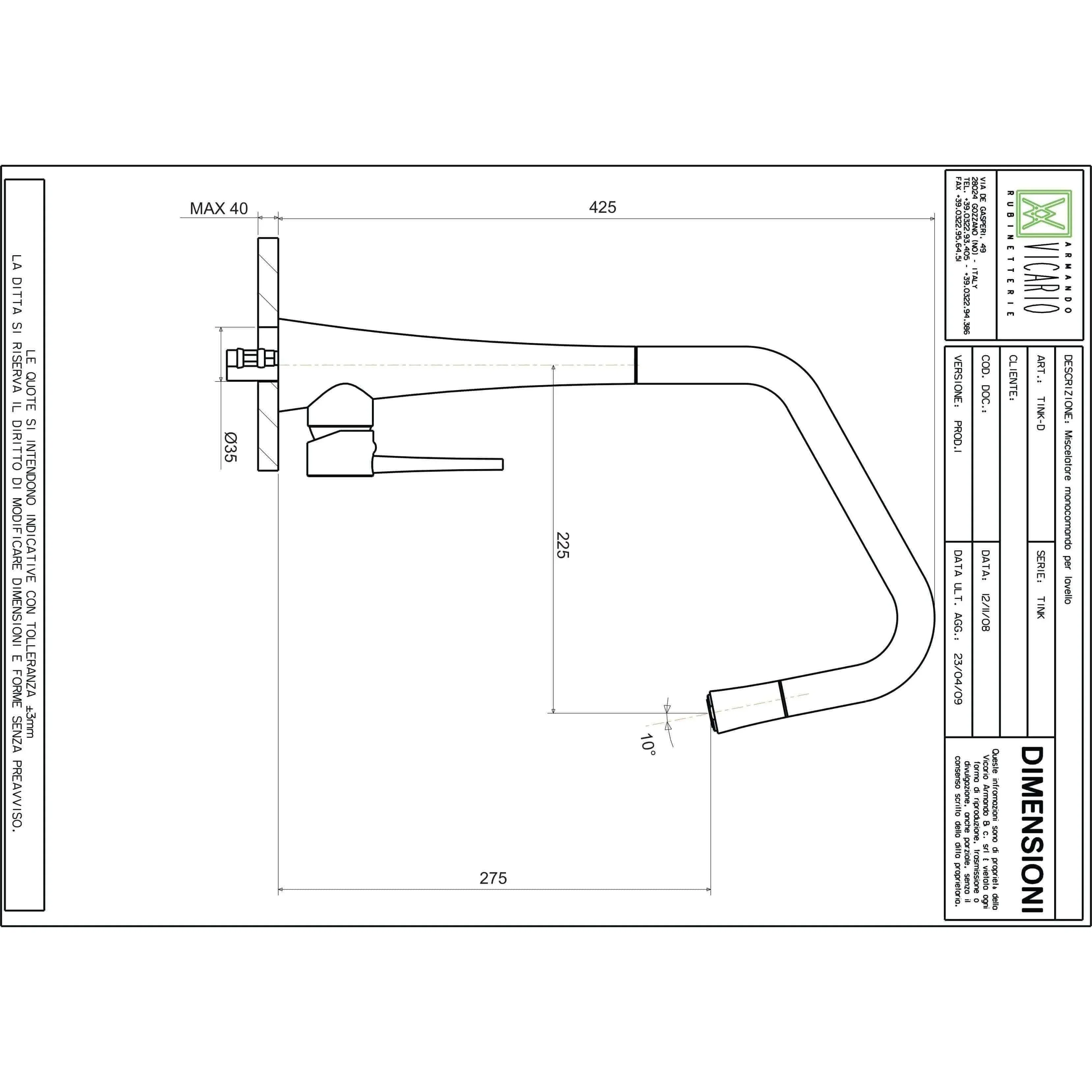 Abey Armando Vicario Tink Side Lever Pull Out Sink Mixer Black - Image 3