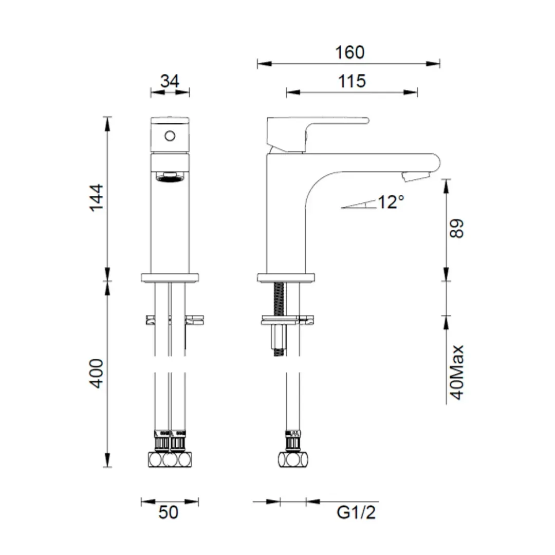 Abey Gareth Ashton Park Ave Basin Mixer Chrome - Image 3