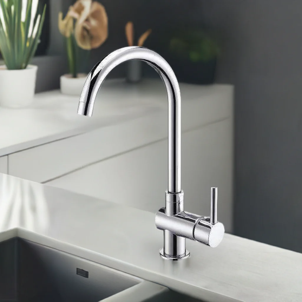 Aspire Spring Pin Lever Gooseneck Sink Mixer - Image 5
