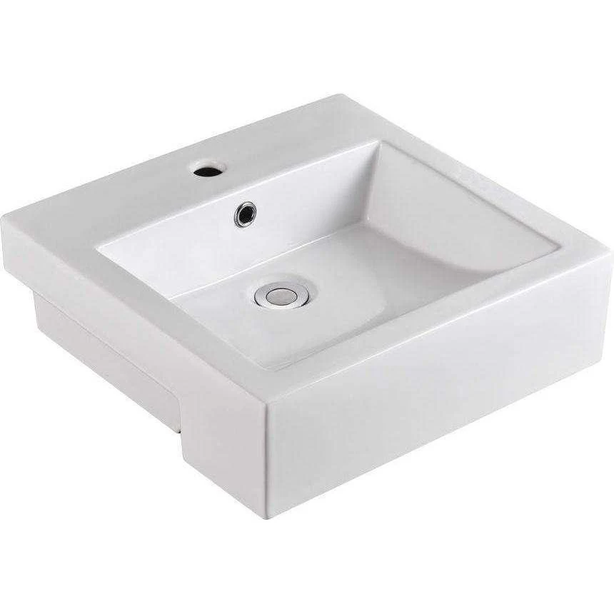 Aspire Unity Square Semi Recessed Basin White 1 Tap Hole 480 X 460 - Image 3