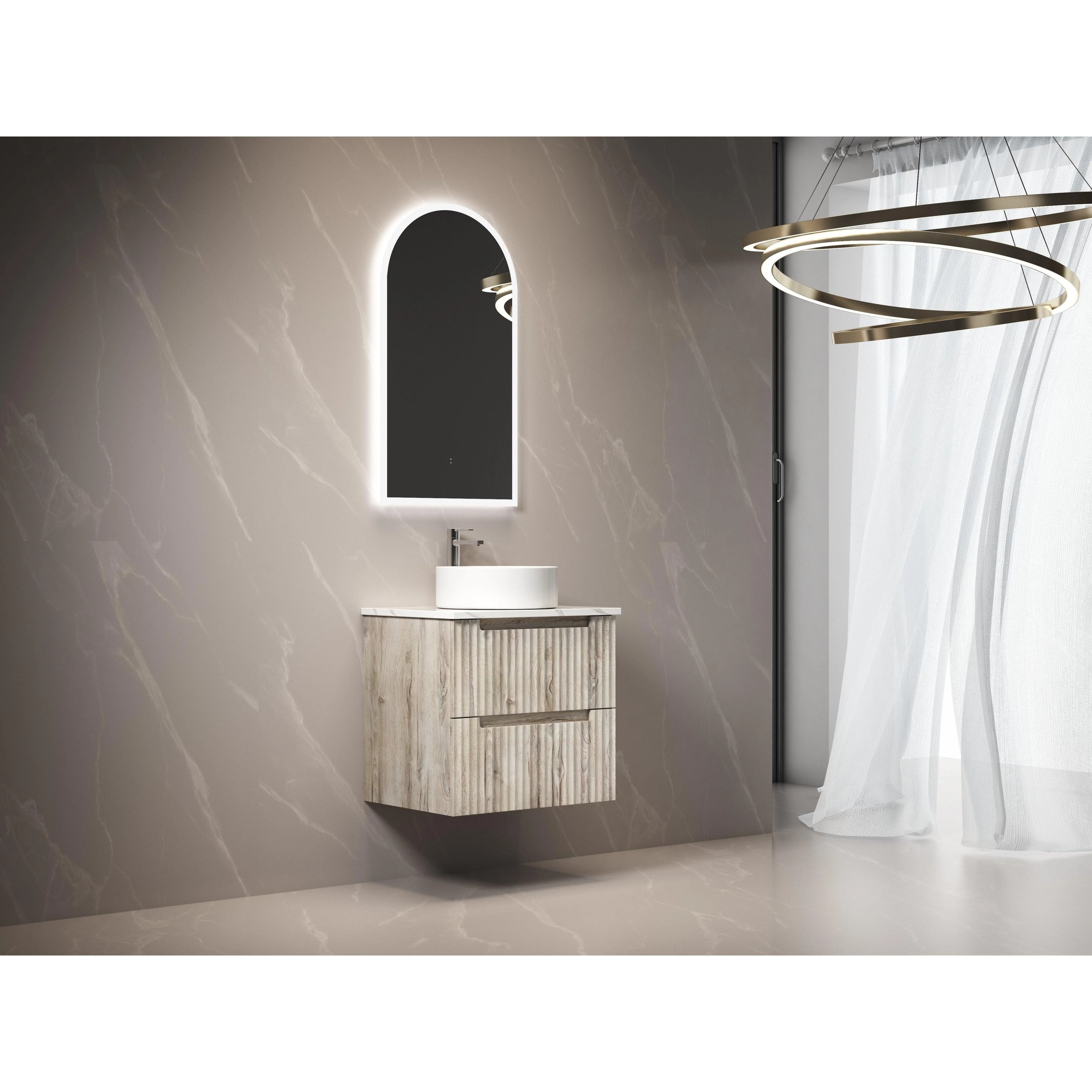 Aulic Canterbury Arch Led Mirror 500X900X30mm Matte White - Image 14