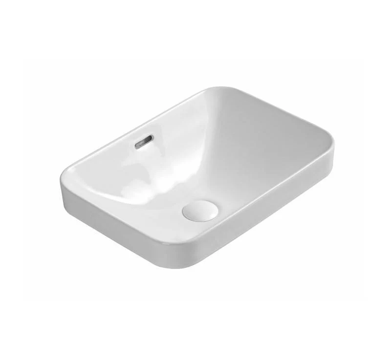 Barlee Gloss White Semi Inset Basin 460 X 330 X 170mm - Image 3