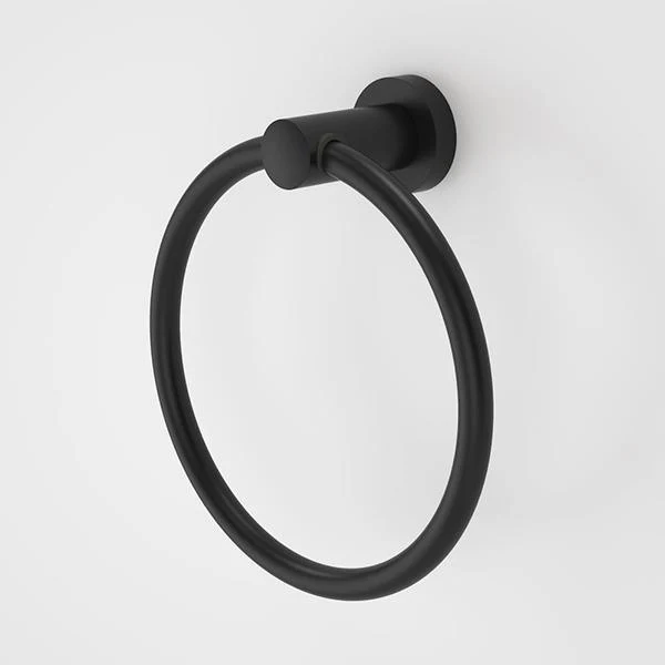 Caroma Cosmo Metal Towel Ring Matte Black - Image 3