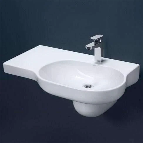 Caroma Opal 720 Wall Basin Right Hand White 1 Tap Hole - Image 3