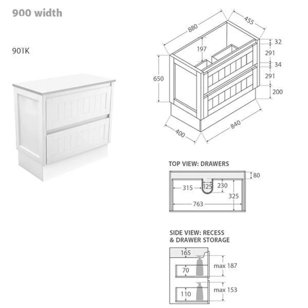 Fienza Rotondo Hampton Ceramic F/S 1200mm Vanity Rot120Tk - Image 5