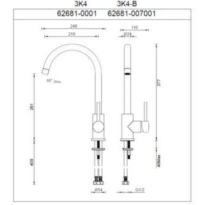 Gareth Ashton Lucia Goose Sidelever Mixer - Black - Image 3