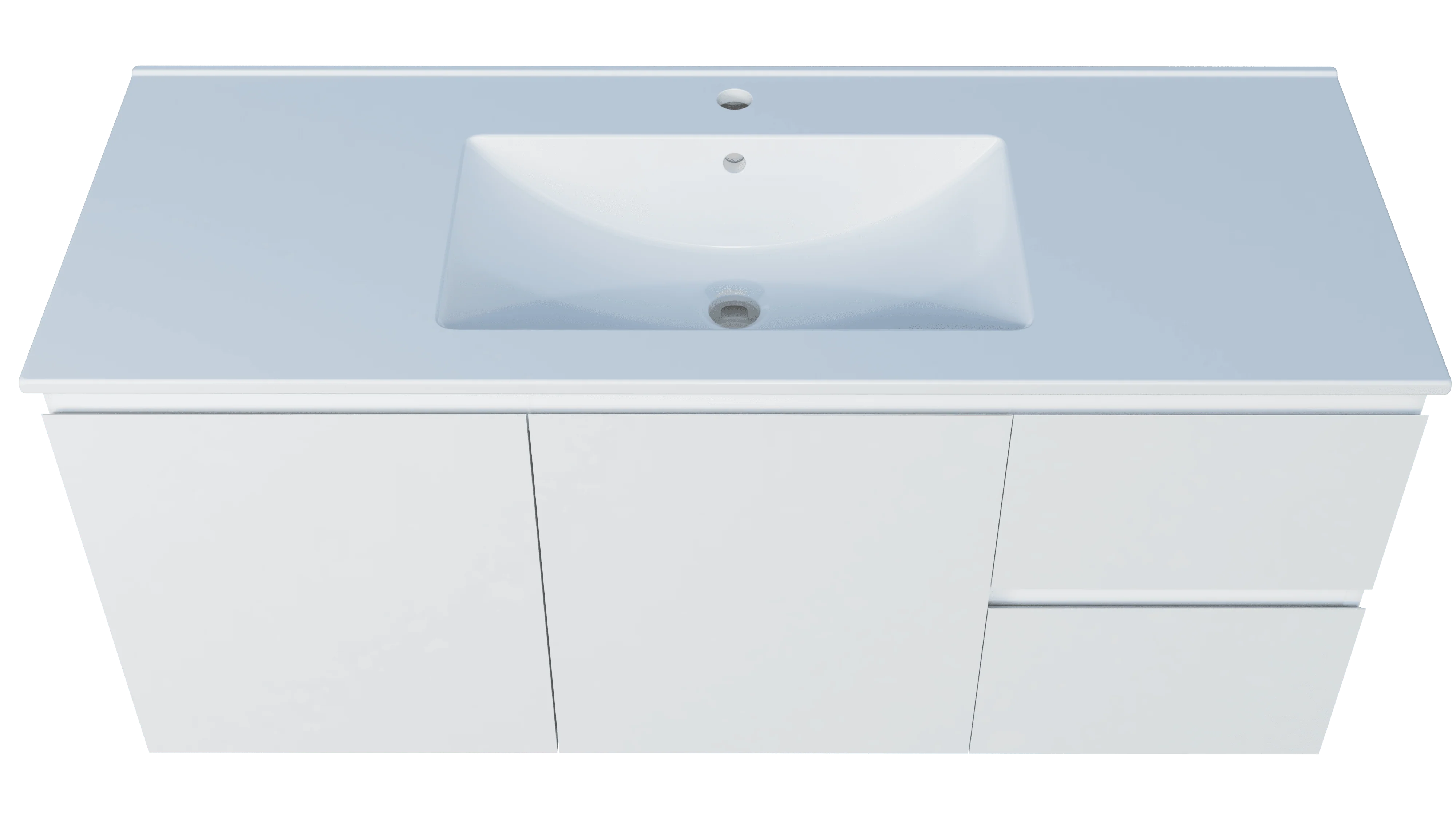 Harmony Vanity 1200mm, Centre Bowl Alpha Top, Wall Hung - Image 4