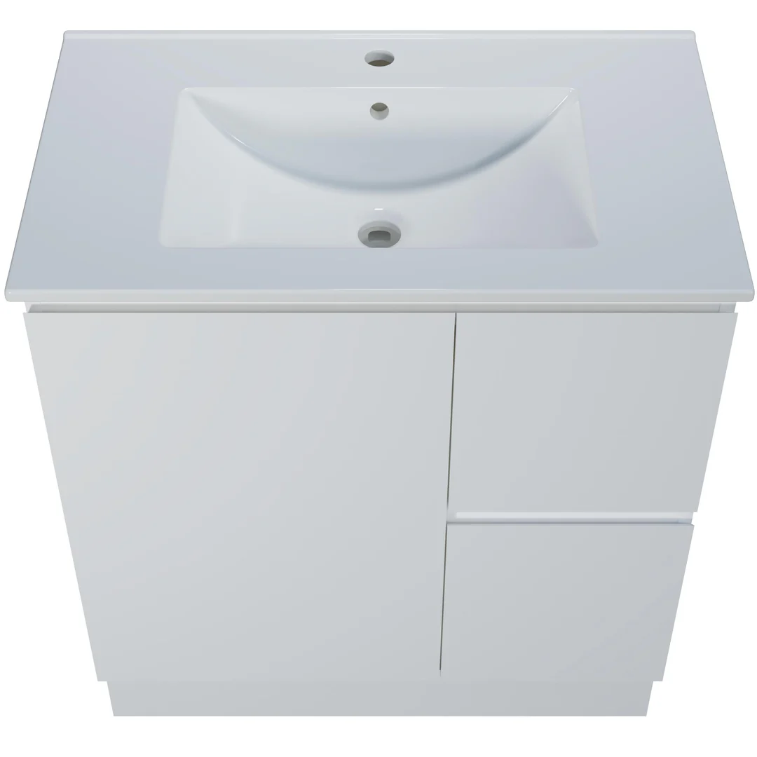 Harmony Vanity 750mm, Centre Bowl Alpha Top, Floor Standing - Image 4