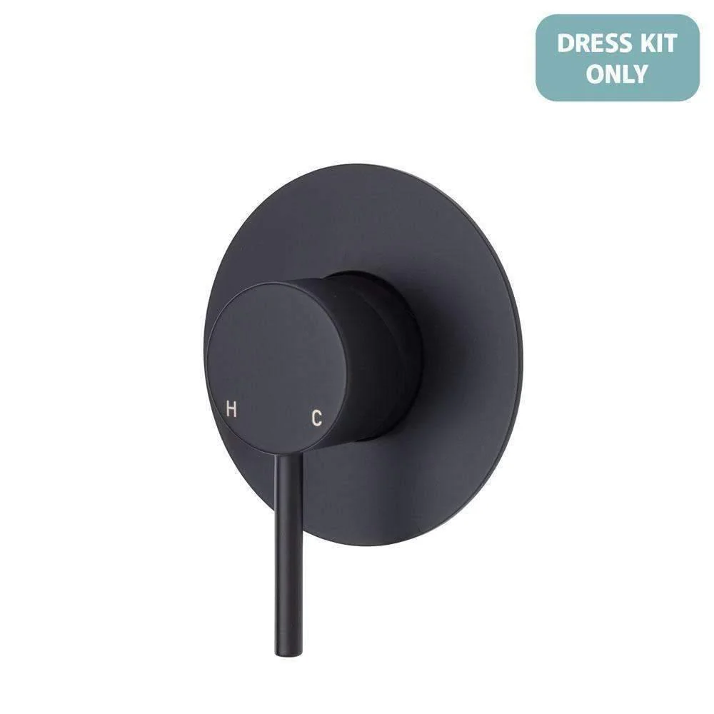 Kaya Wall Mixer Matte Black Small Round Matte Black Plate - Image 4
