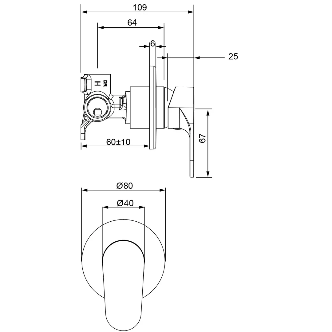 Methven Glide Shower Mixer - Matte Black - Image 3