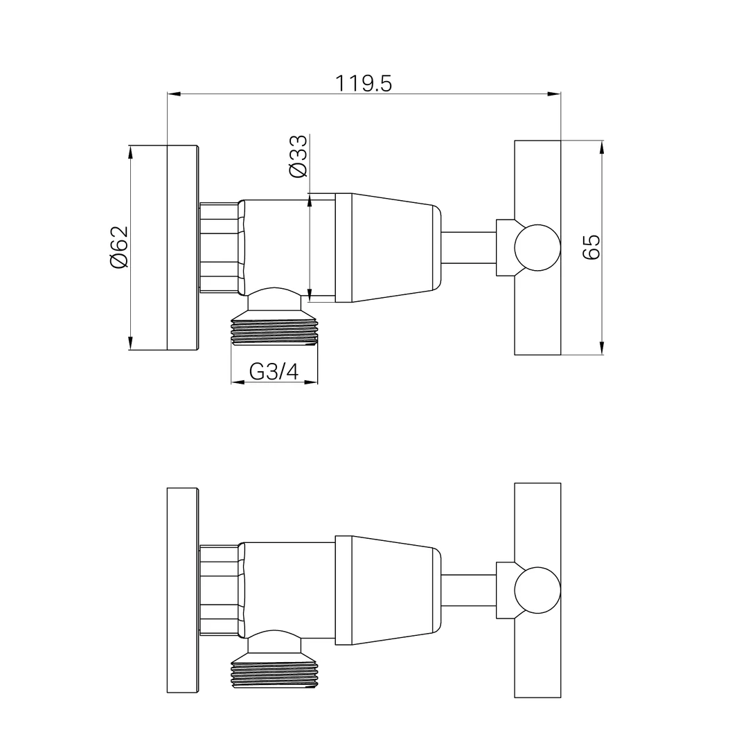 Nero X Plus Washing Machine Stops (Pair) Matt Black - Image 3