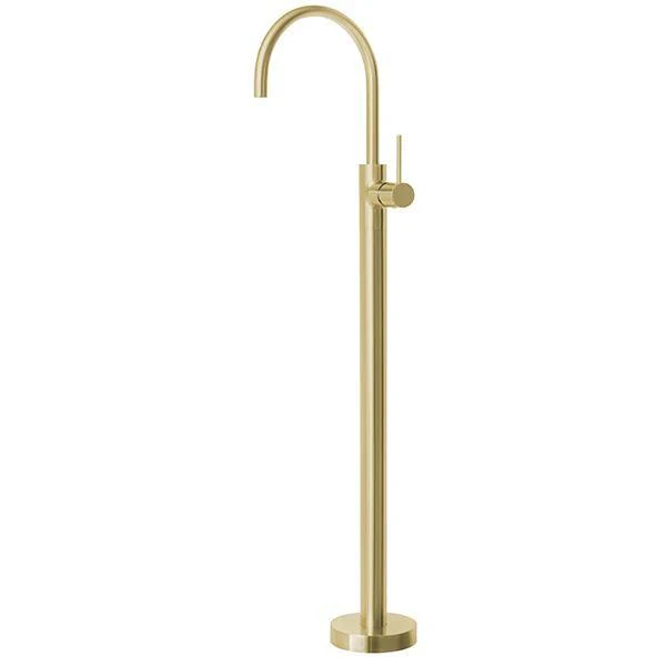 Phoenix Vivid Slimline Floor Mounted Bath Mixer-Brushed Gold - Image 5