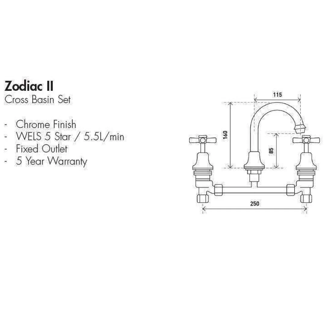 Aspire Zodiac Ii - Chrome Basin Set **Tp1694** - Image 4