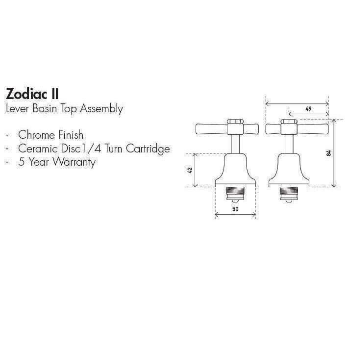 Aspire Zodiac Ii - Chrome Lever Basin Top Ass Set **Cl2119** - Image 5
