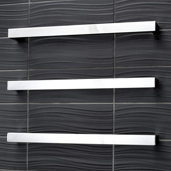 Radiant Heated Single Towel Rail 650 X 80 Mirror Pol S/S - Image 4