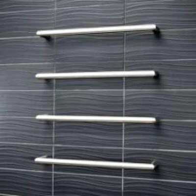 Radiant Heated Single Towel Rail 650 X 90 Brushed S/S - Image 7