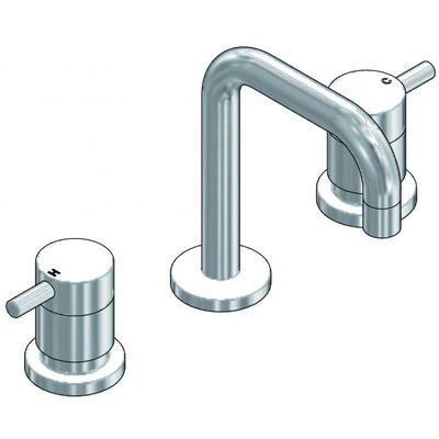 Ram Park Pin Lever Basin Set Gooseneck Spout Chrome - Image 3