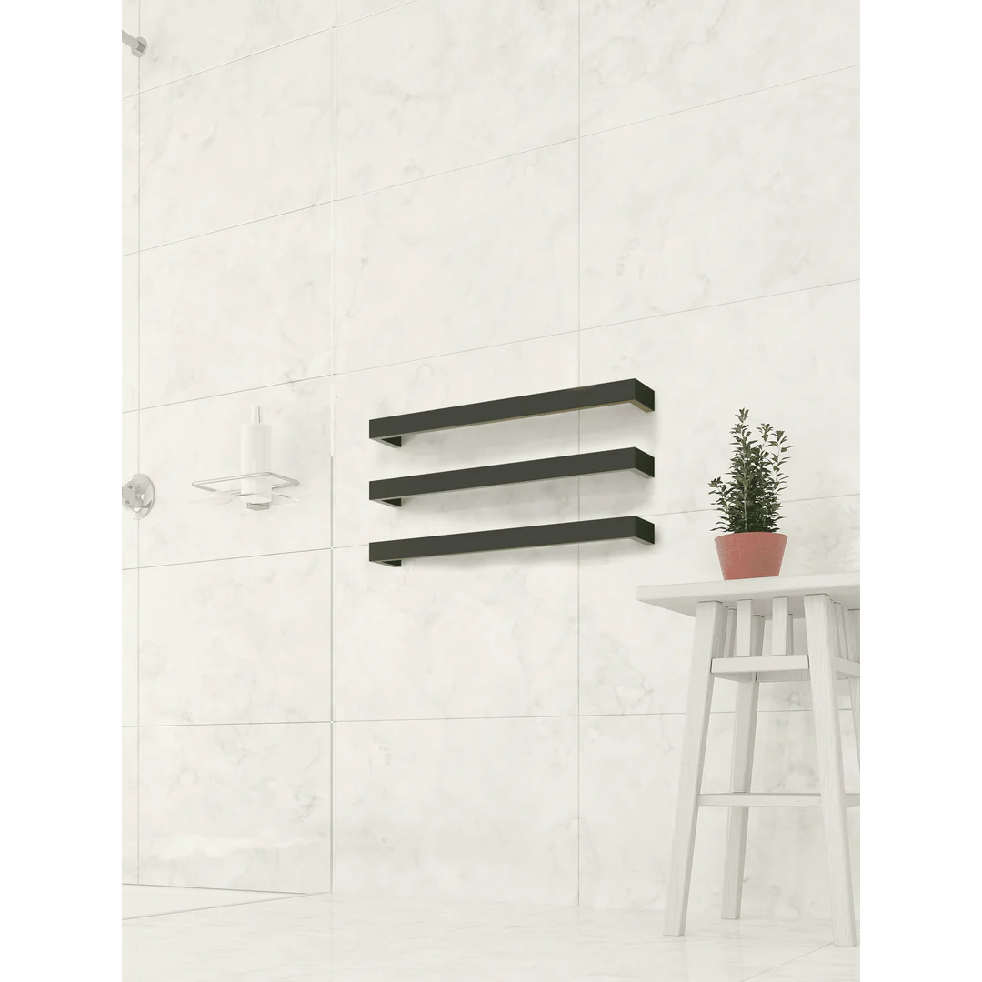 Thermorail Single Heated Towel Rail 12V 632mm - Black - Image 4