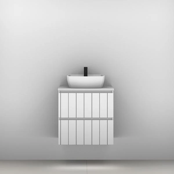 Timberline Henley 1200mm Vanity Silksurface Top Ceramic Basin Wall Hung - Image 5