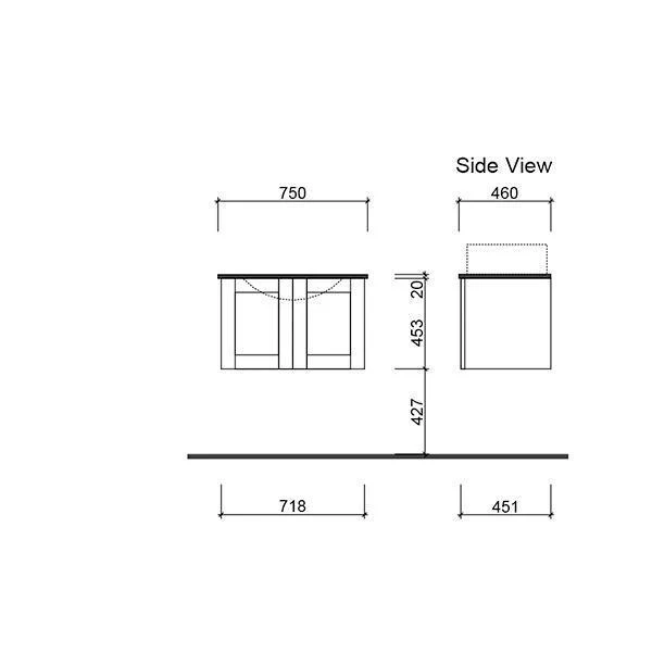 Timberline Victoria 900mm Vanity Silksurface Top A Or U/Countr Basin Whung - Image 5