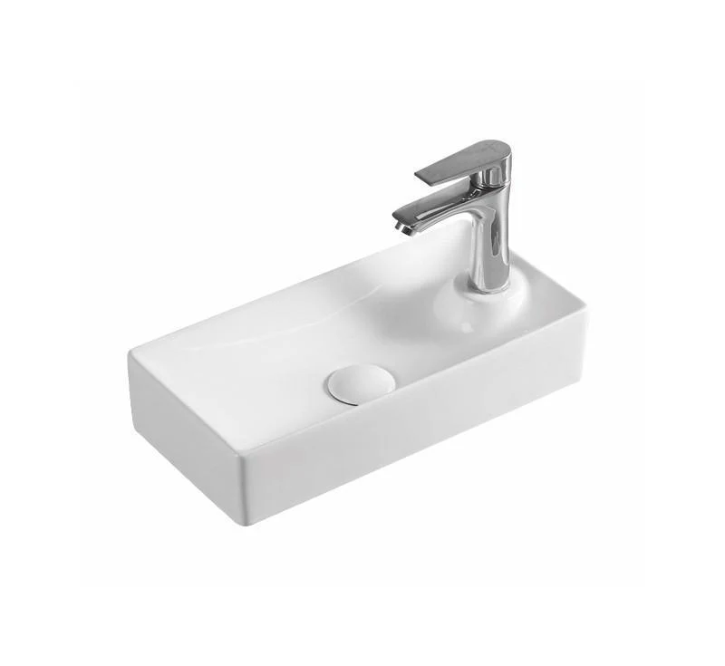 Tyrrell Gloss White Wall Hung Basin 445 X 200 X 95mm - Image 3